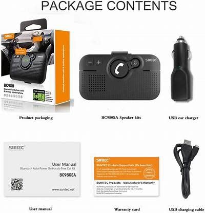 Handsfree Bluetooth Car Kit for Cell Phone, Wireless Speaker for Car | AUTO Power On Off Reconnect, Support Siri Google Voice Assistant Hands Free Phone Speakerphone with Visor Clip - BC980SA customer photo 1