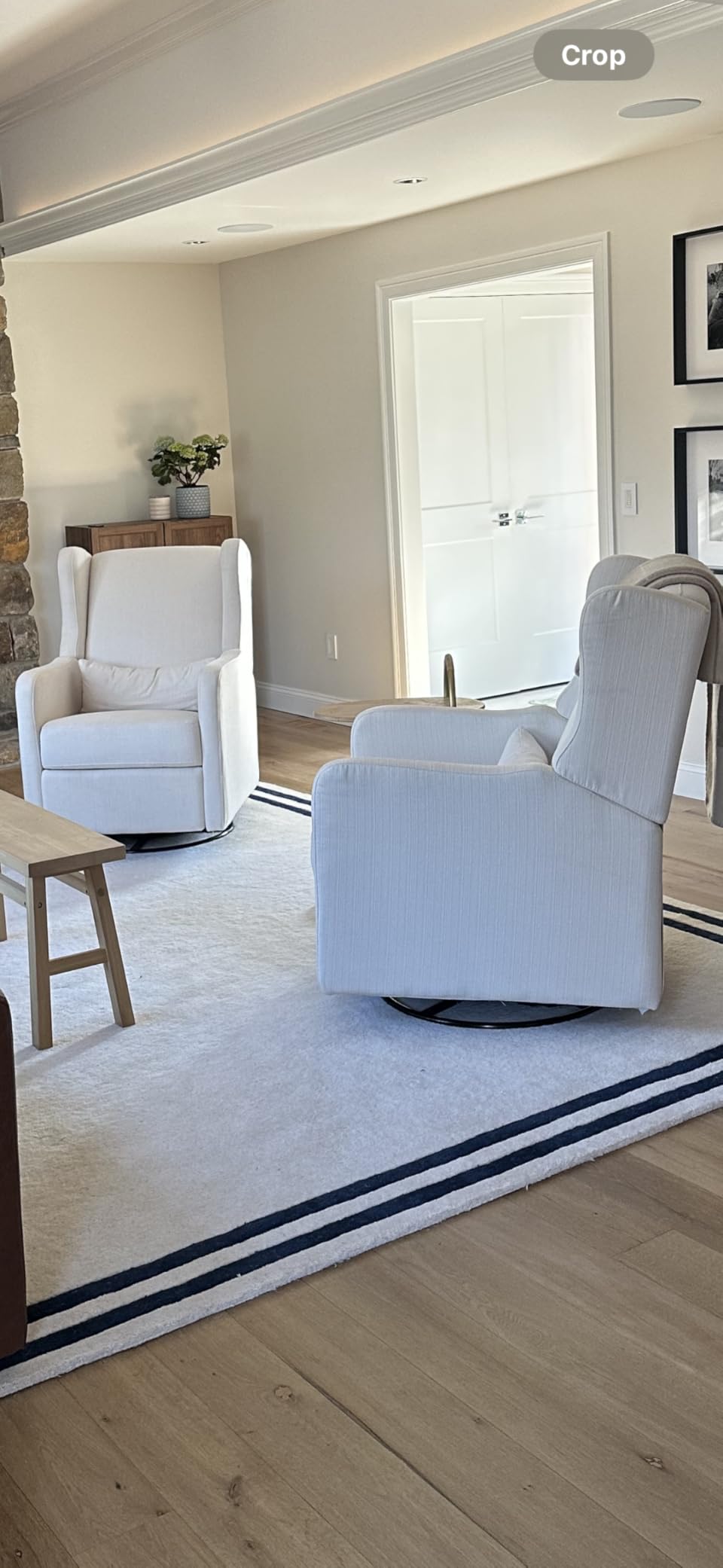 Carter's by DaVinci Arlo Recliner, Cozy Cream | Glider Recliner Nursery Chair w/ 360° Swivel - GREENGUARD Gold & FSC Certified customer photo 2