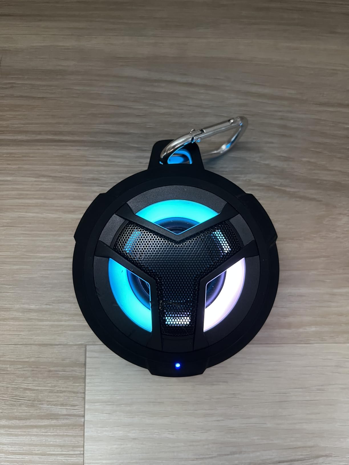 EBODA Bluetooth Shower Speaker, Portable Bluetooth Speakers, IP67 Waterproof Wireless Speaker with LED Light, Floating, 2000mAh, True Wireless Stereo for Kayak, Beach, Gifts for unisex -Black customer photo 1