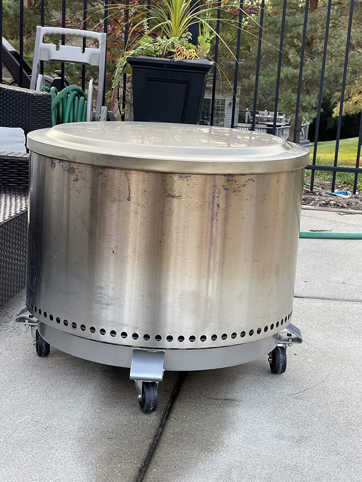 Drum Dolly 55 Gallon - Trash Can Cart 1000 Pound Heavy Duty Swivel Casters Wheel Steel Frame Gas Dolly Cart Non Tipping Hand Truck customer photo 2