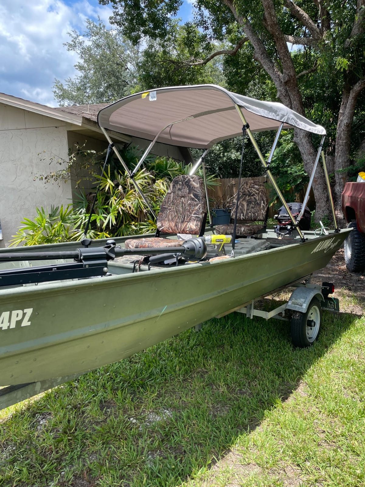 Seamander Bimini Top for Boats, 10 Color Options, 14 Different Sizes, 6061-T6 1.5mm wall Thickness Aluminum Frame, 4 Adjustable Straps & 2 Rear Support Poles, All Hardwares & Storage Boot customer photo 2