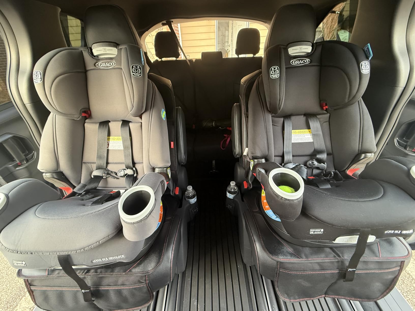 MORROLS Car Seat Protector for Child, Baby, Pets - 1 Pack Car Seat Cover with Thick Padding - Waterproof Universal Size with Mesh Pockets (Black) customer photo 1