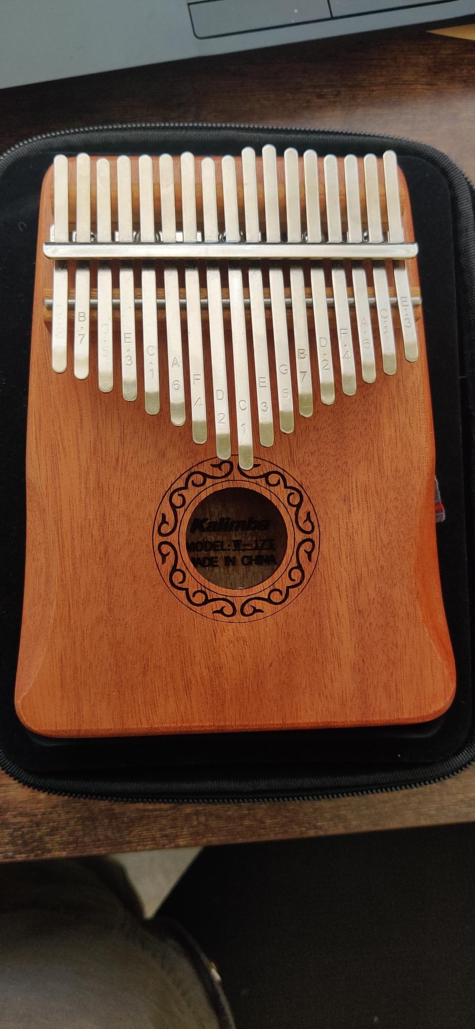 MIFOGE 17Keys Kalimba Thumb Piano with Hard Case Mahogany | Beginner-friendly finger piano easy to learn portable musical instrument with study guide customer photo 1