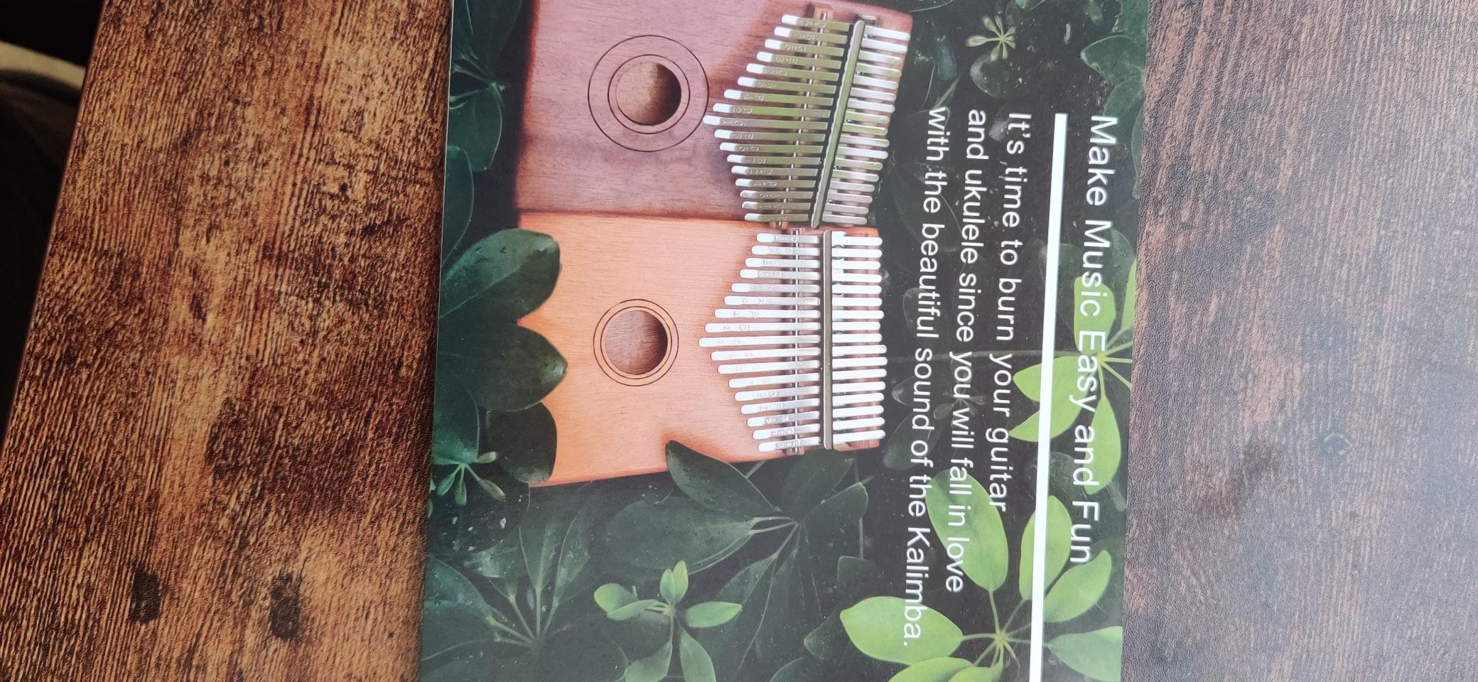MIFOGE 17Keys Kalimba Thumb Piano with Hard Case Mahogany | Beginner-friendly finger piano easy to learn portable musical instrument with study guide customer photo 2