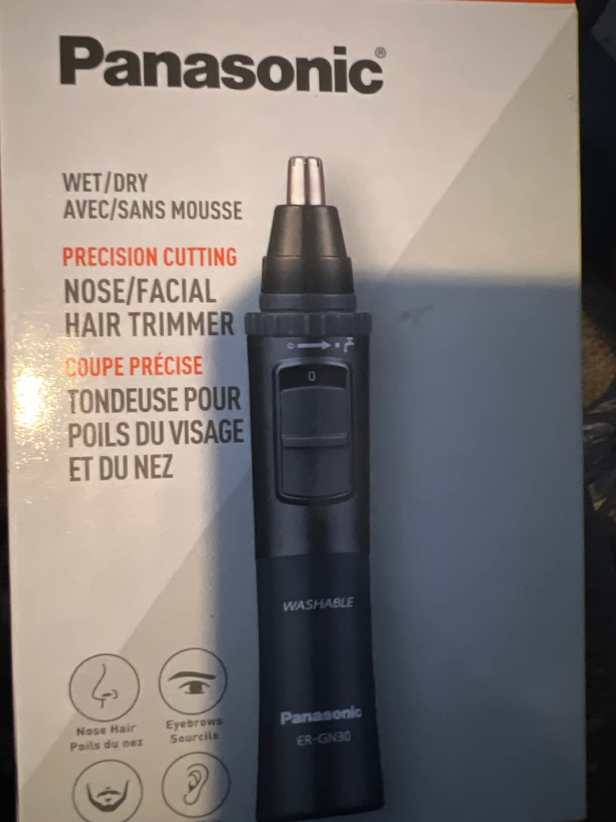 Panasonic Men's Ear and Nose Hair Trimmer, Wet Dry Hypoallergenic Dual Edge Blade, Ear Hair Trimmer for Men - ER-GN30-H customer photo 2