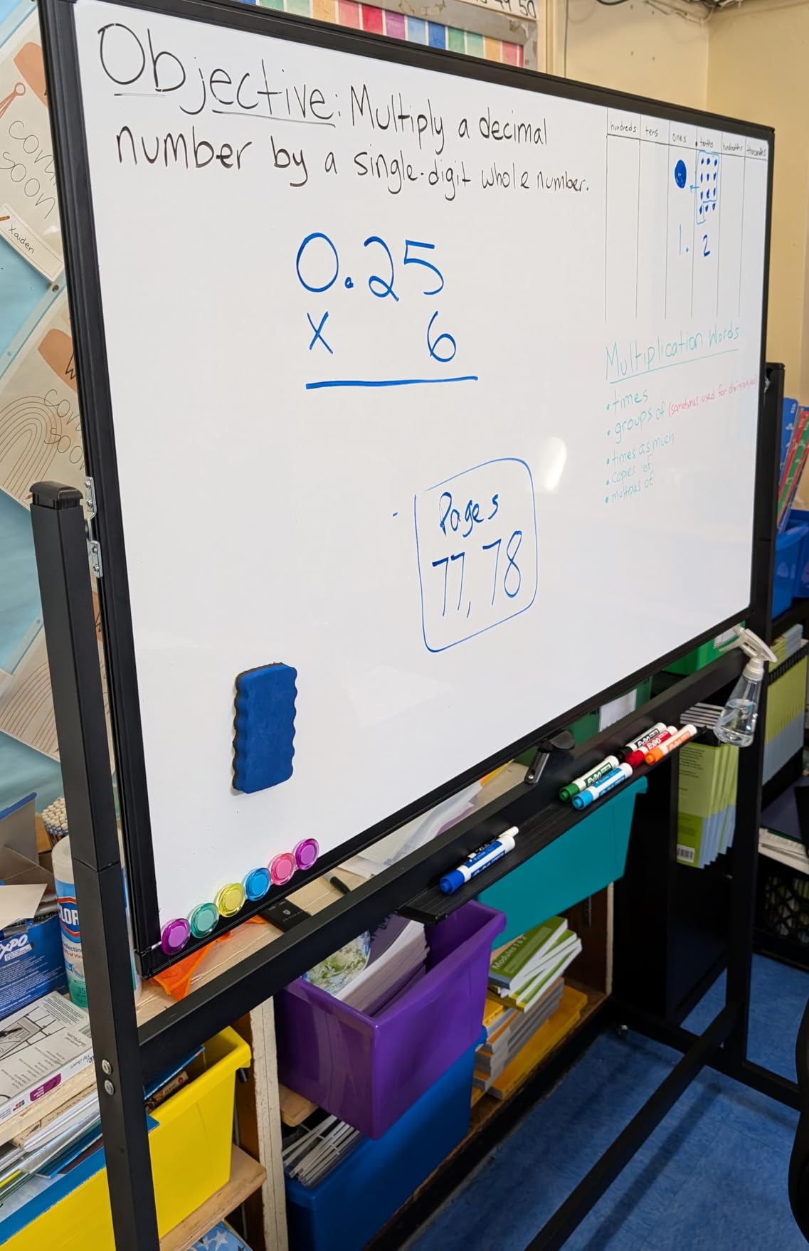 Maxtek Rolling White Board on Wheels 48x32 in, Double-Sided Magnetic Stand customer photo 2