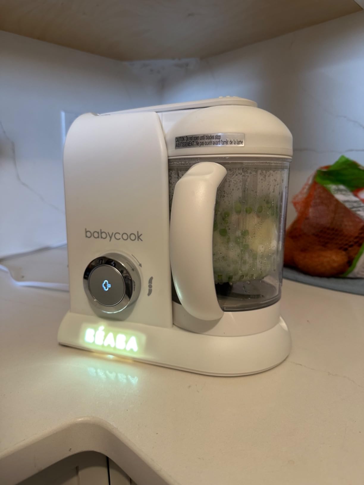 BEABA Babycook Solo 4 in 1 Baby Food Maker, Puree Steamer and Blender for Purees, Grinder with Auto Steam Cooking, Lrg Capacity 1,100 mL/ 37 oz, 27 Servings in 20 Mins, (Charcoal) customer photo 2