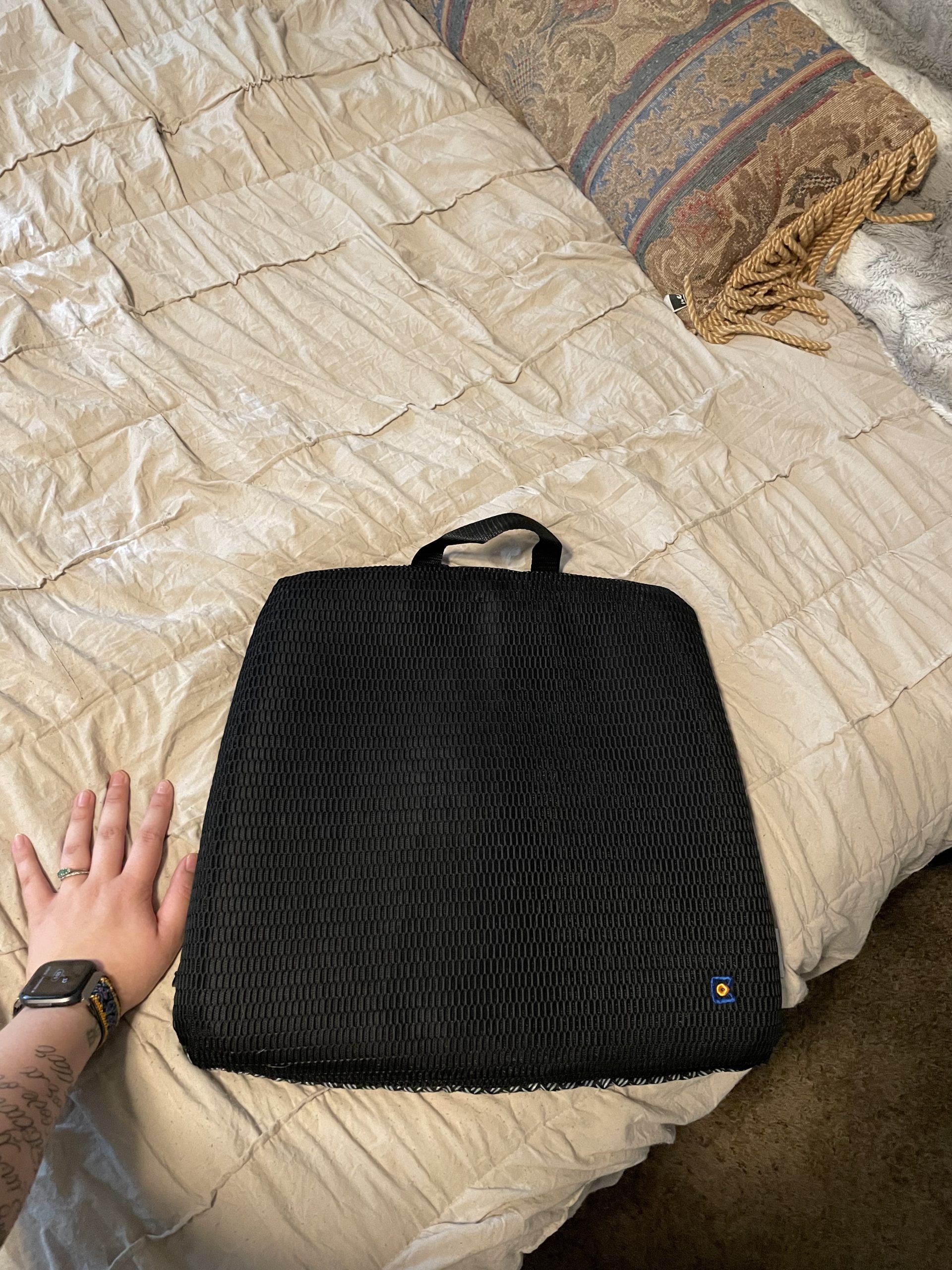 Gel Seat Cushion 1.8 Inch Thick Seating Pad Orthopedic Chair Cushions for Pressure Relief Gel Pads for Office Chair, Car, Home, Wheelchair, Kayak Cushion, Stadium Cushion customer photo 2