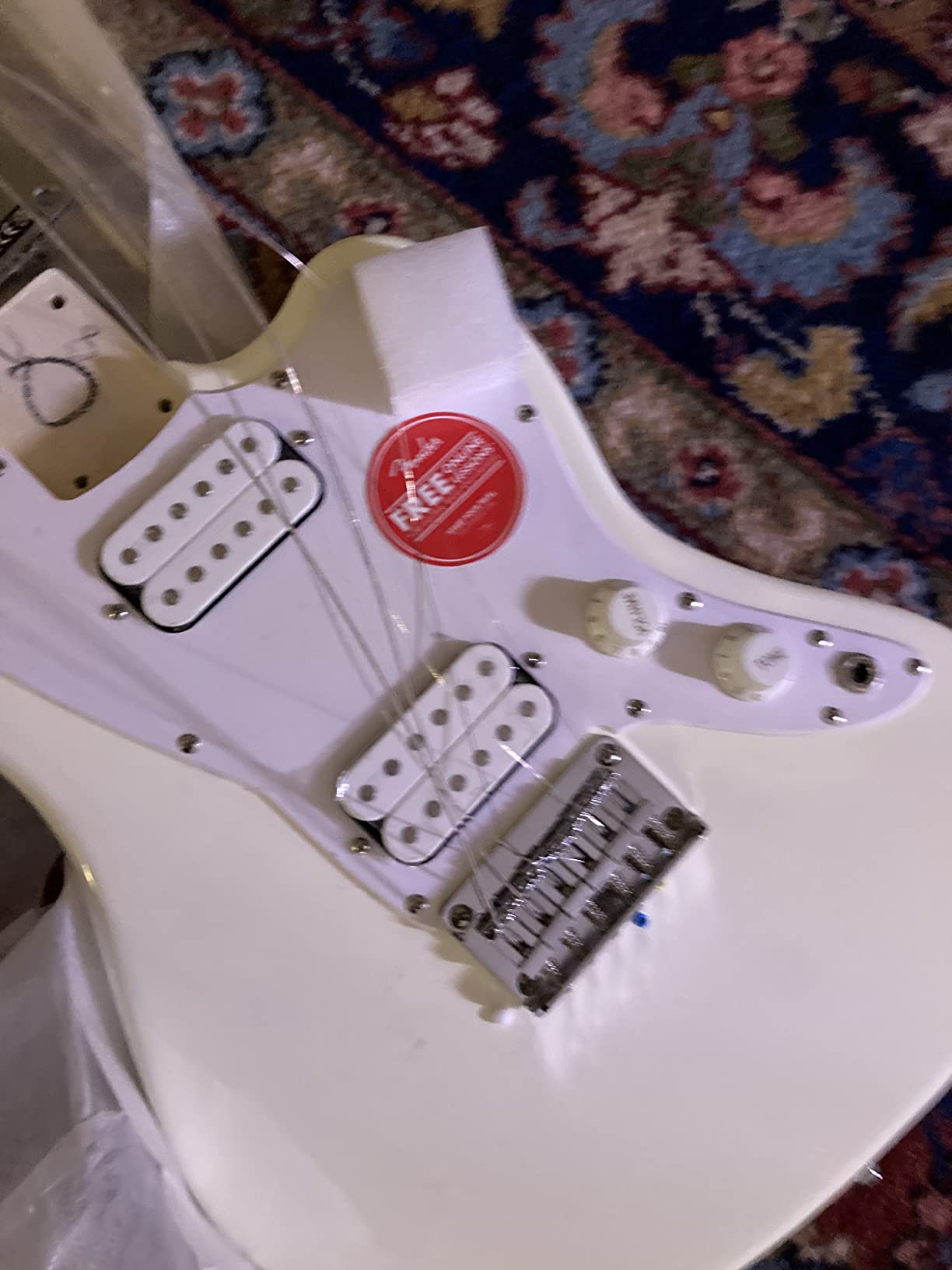 Squier Mini Jazzmaster Electric Guitar, Daphne Blue, Maple Fingerboard customer photo 2
