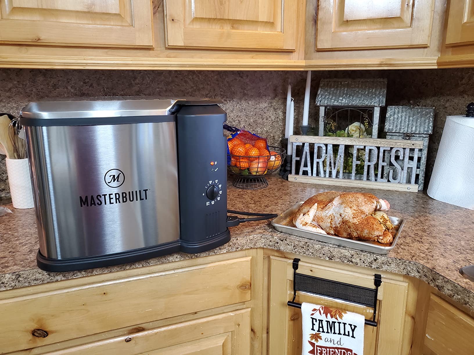 Masterbuilt 3-in-1 10 Liter XL Electric Turkey Fryer plus Boiler and Steamer Combination with Drain Basket and Breakaway Safety Cord in Stainless Steel customer photo 2