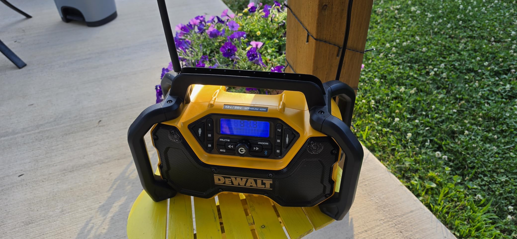 DEWALT 12V/20V MAX Portable Bluetooth Radio, Cordless, 100 ft Range, 3.5