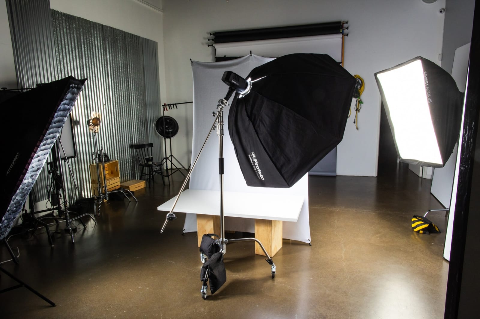 EACHSHOT C Stand Metal with Bag Wheel Max 10.8ft/330cm with 106cm Holding Arm 2 Pieces Grip Head for Godox AD400 Pro AD600 Pro AD600BM Aputure 120D 300D II for Photography Studio Video Monolight customer photo 2