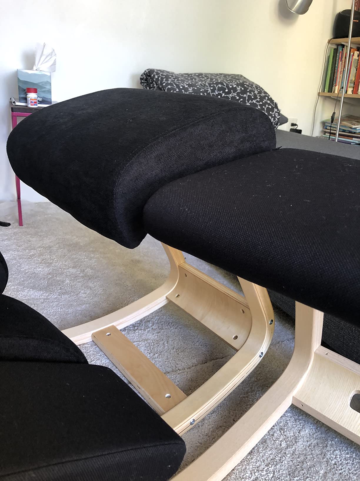 Ergonomic Kneeling Chair with Extra Padding - Posture Support Comfortable Desk Chair - Angled Rocking Stool & Balancing Seat - Natural Relief for Neck or Back Pain (with Extra Padding) customer photo 1