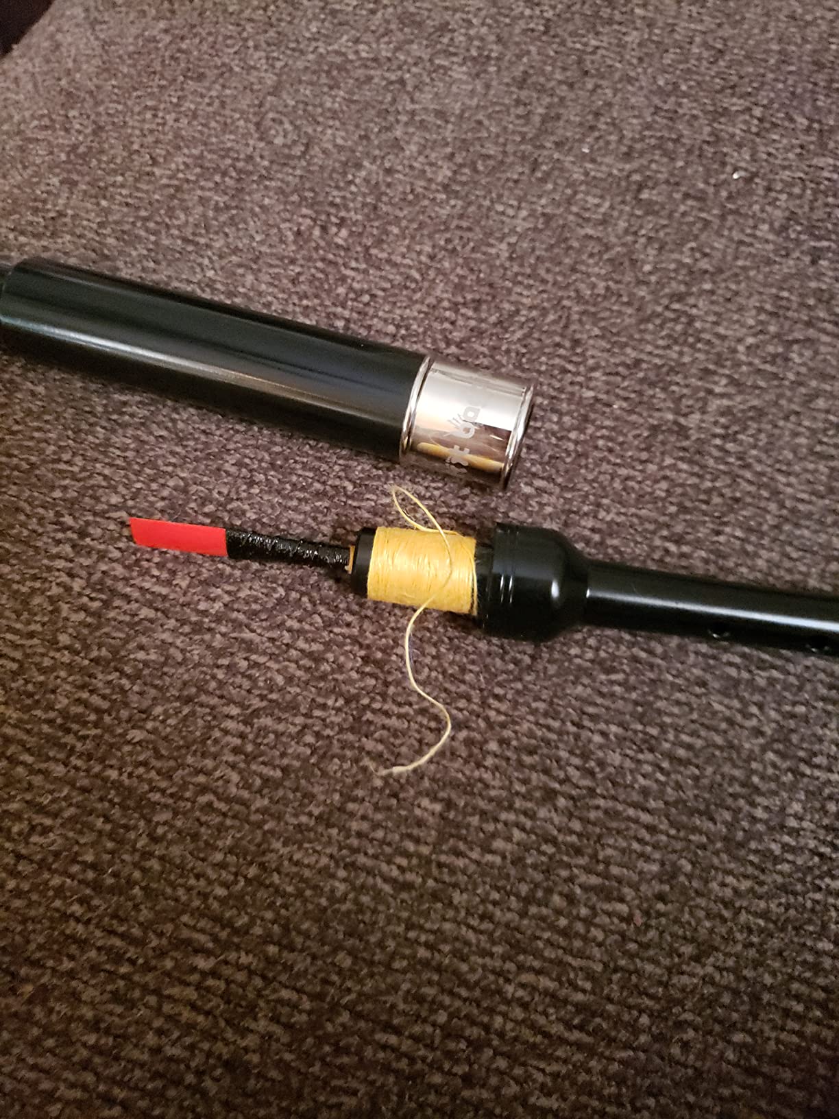 Bagpipe Practice Chanter 18in Nickel Plated Engraved Ferrule. Bagpipes Piping Institute Tutor Book, 2 Bagpipe Practice Chanter Reeds, Bag Pipes Beginner. Bagpipes for Beginners Adult customer photo 2