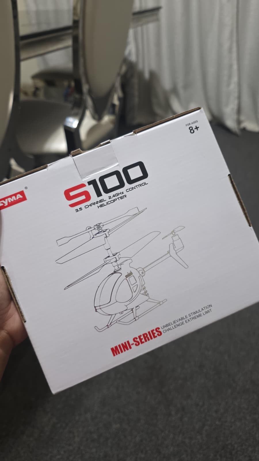 SYMA S100 Mini RC Helicopter for Kids, Indoor Flying, Altitude Hold, Black | Compact Design, 3.5-channel Control and 5-7 Min Flight Time for Beginner Practice in Bedrooms, Playrooms and Small Spaces customer photo 2