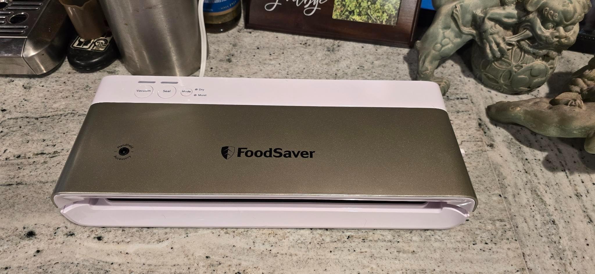 FoodSaver PowerVac Compact Vacuum Sealing Machine Stainless Steel & Black Vertical Storage VS0150 | Preserves freshness reduces bag waste for both dry and wet food customer photo 2