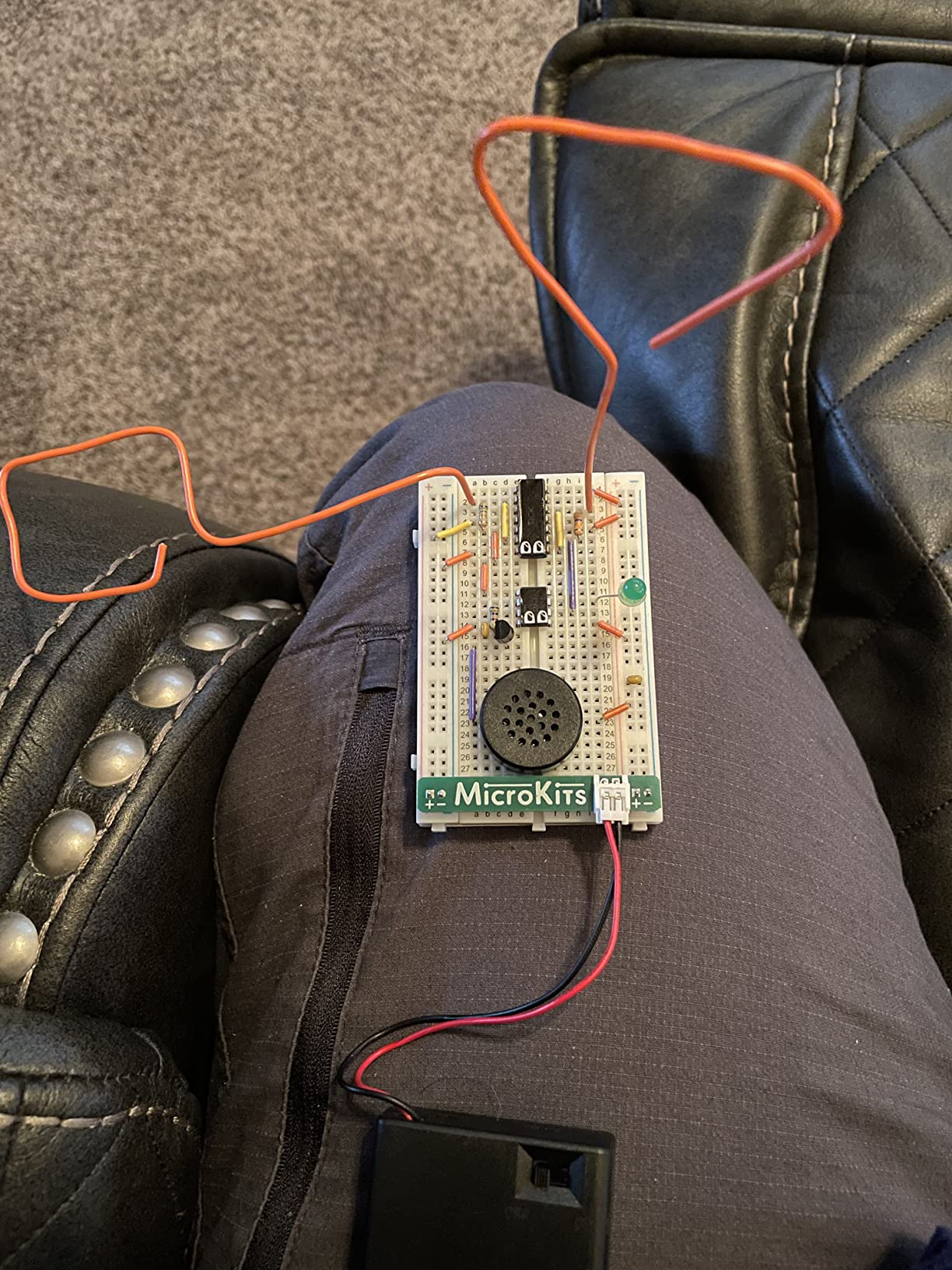 MicroKits Theremin Electronics Kit: Make Your Own Electric Field Instrument | Educational Electronic Music STEAM/STEM Kits for Kids or Grown Ups | No Tools Needed Easy to Build Breadboard Kit customer photo 2