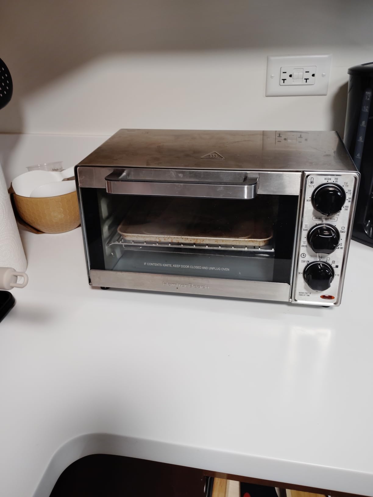 Hamilton Beach 4 Slice Countertop Air Fryer Toaster Oven Combo, 31403J, Stainless Steel customer photo 1