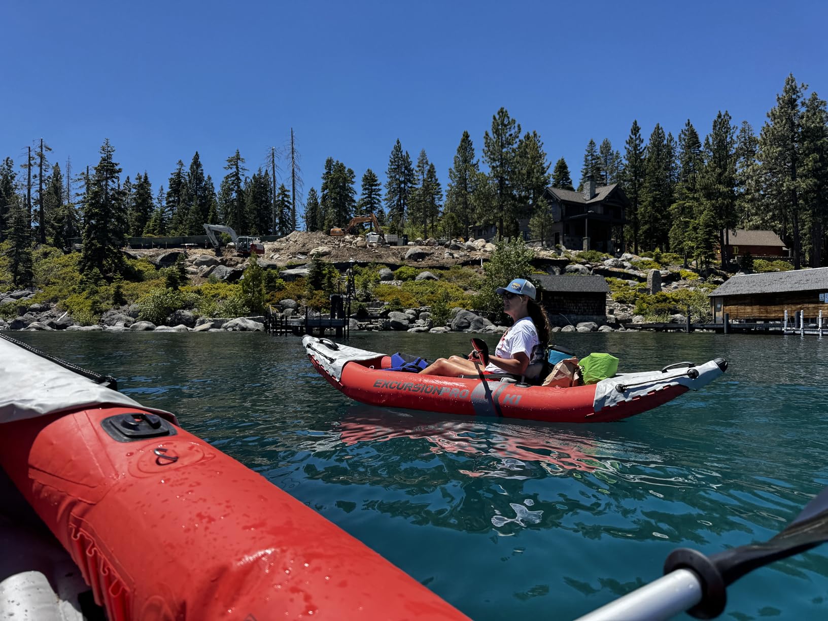 INTEX 68303EP Excursion Pro K1 Inflatable Kayak Set: Includes Deluxe 86in Kayak Paddles and High-Output Pump - SuperTough PVC - Adjustable Bucket Seat - 1-Person - 220lb Weight Capacity customer photo 1