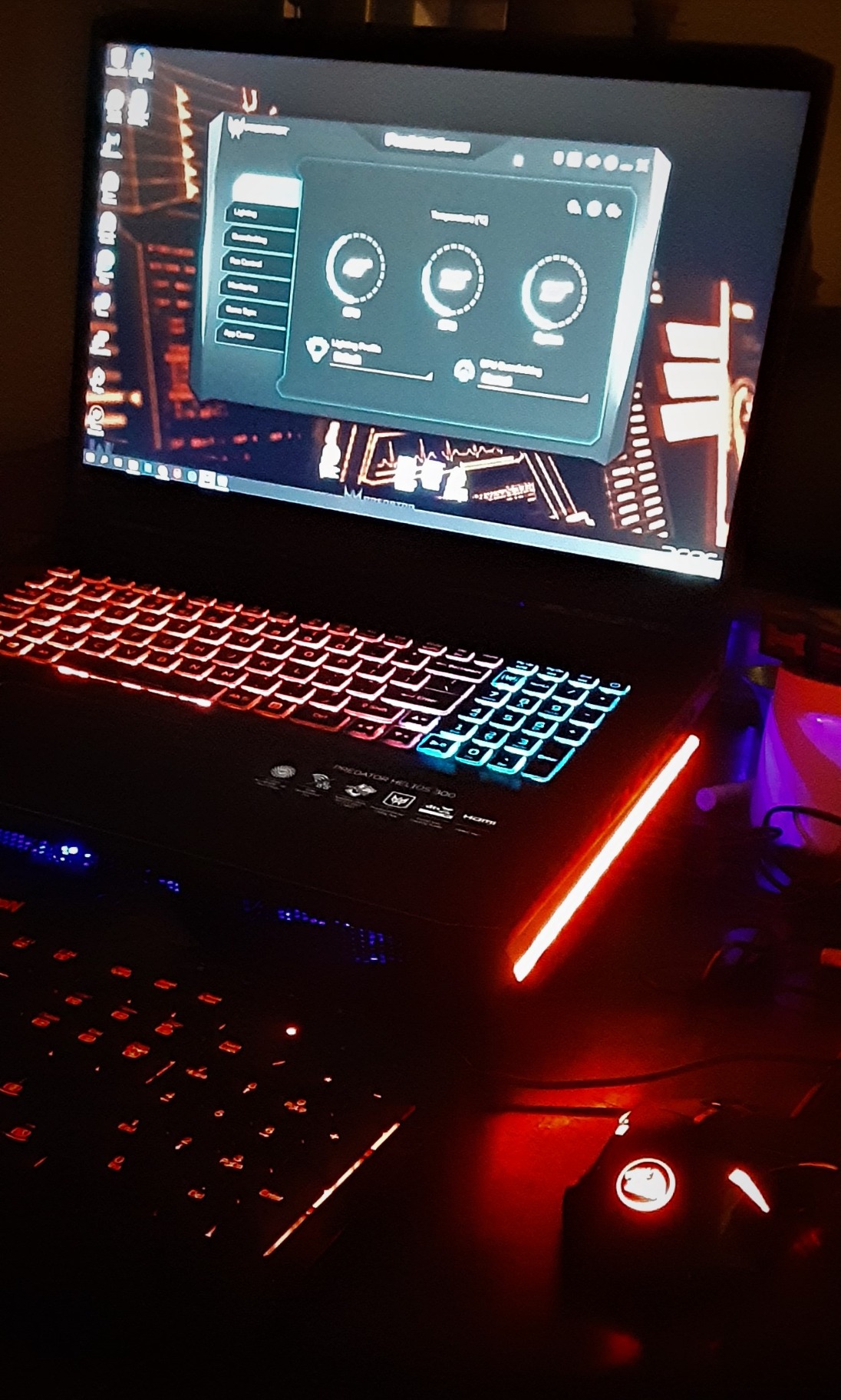 TopMate C11 Laptop Cooling Pad RGB Gaming Notebook Cooler, Laptop Fan Stand Adjustable Height with 6 Quiet Fans and Phone Holder, Computer Chill Mat, for 15.6-17.3 Inch Laptops - Blue LED Light customer photo 2
