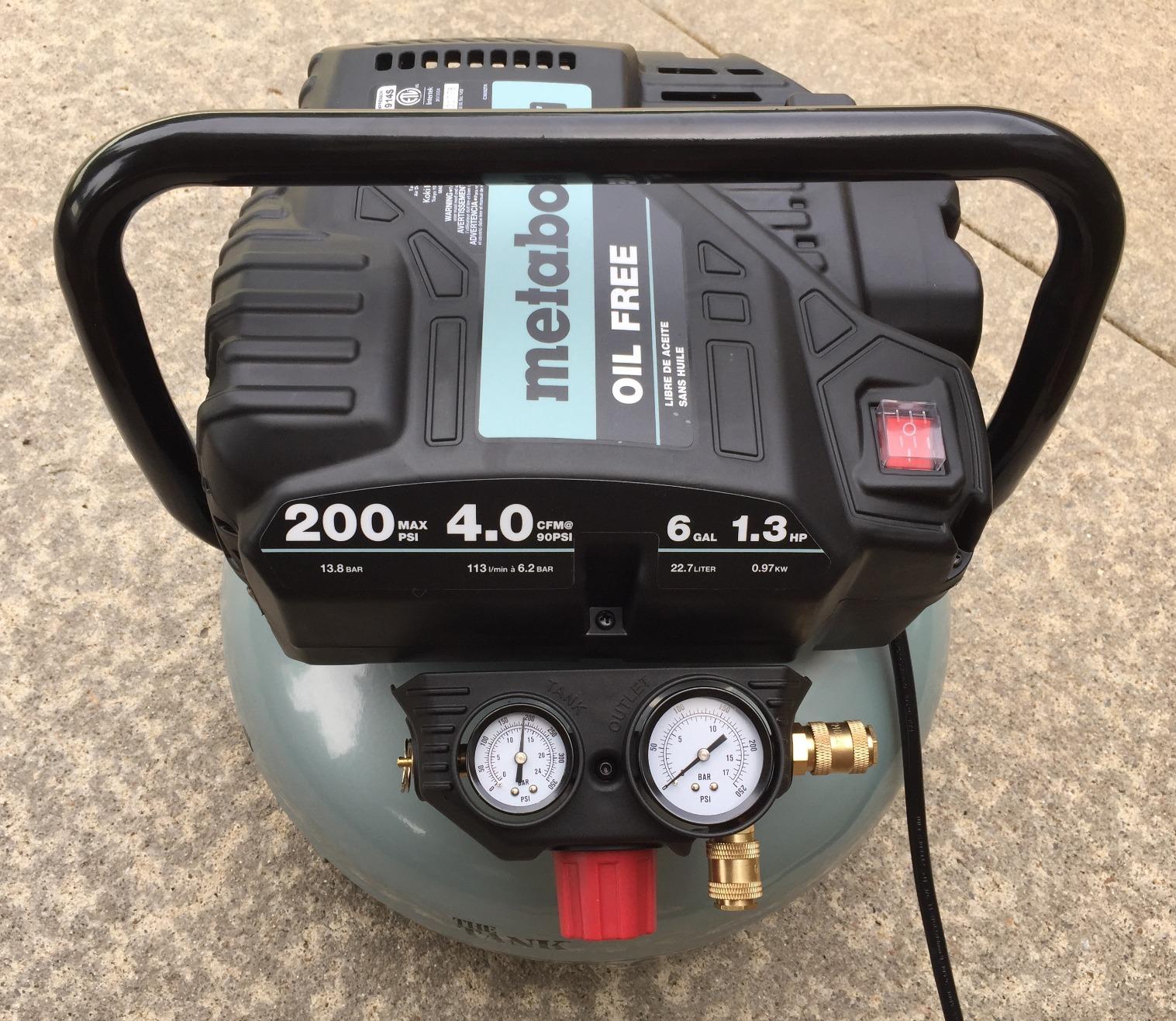Metabo HPT Portable Pancake Air Compressor, 6 Gallon 200 PSI, EC914S, 4 CFM Flow Rate, Powers Multiple Framing Siding Roofing Nailers Brad Guns Simultaneously customer photo 1
