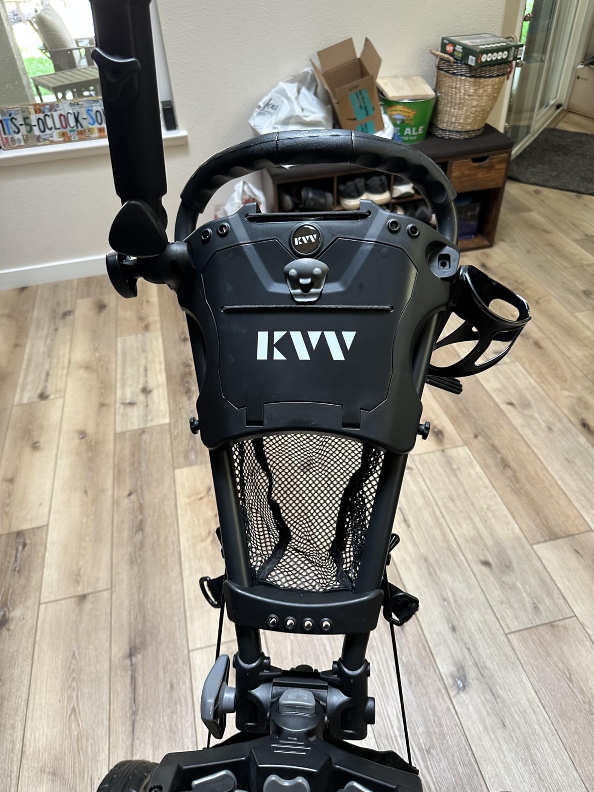 KVV 3 Wheel 360 Rotating Front Wheel Golf Push Cart Open and Close in ONE Second-Free Umbrella Holder Included customer photo 1
