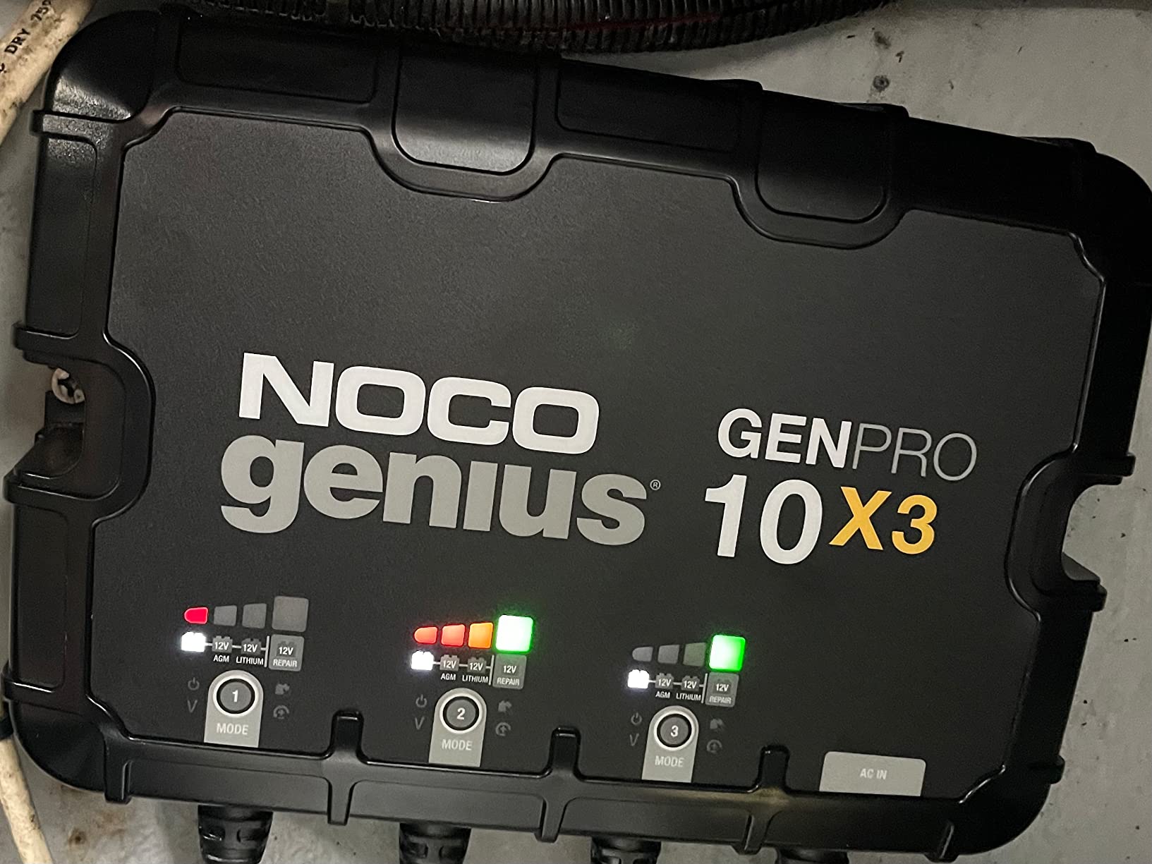 NOCO GENPRO10X3 12V 30A 3-Bank OnBoard Marine Battery Charger & Maintainer | Charges 3 Batteries at Once, IP68 Waterproof, Overcharge Protection, Temperature Compensation, For Lead-Acid & Lithium customer photo 1