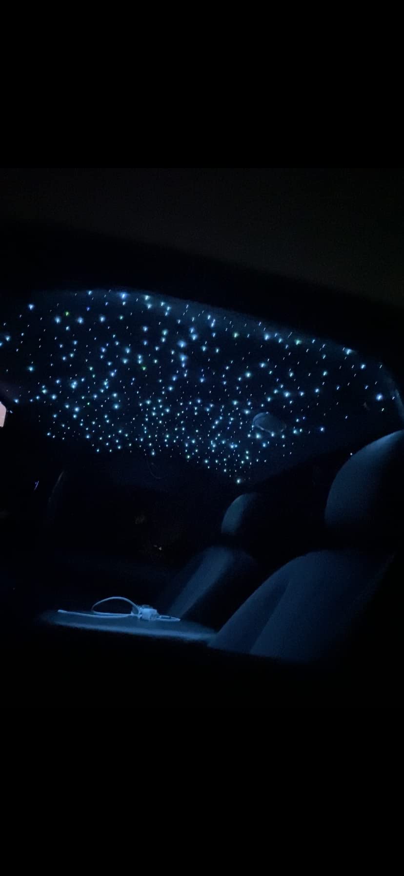 AZIMOM 2022Upgraded Bluetooth 20w Twinkle Fiber Optic Lights Star Ceiling Lighting Kits Mixed 860pcs*13.1ft Fiber Strands Dual Port RGBW Music Remote APP Control Light Source Home Car Ceiling Decor customer photo 1