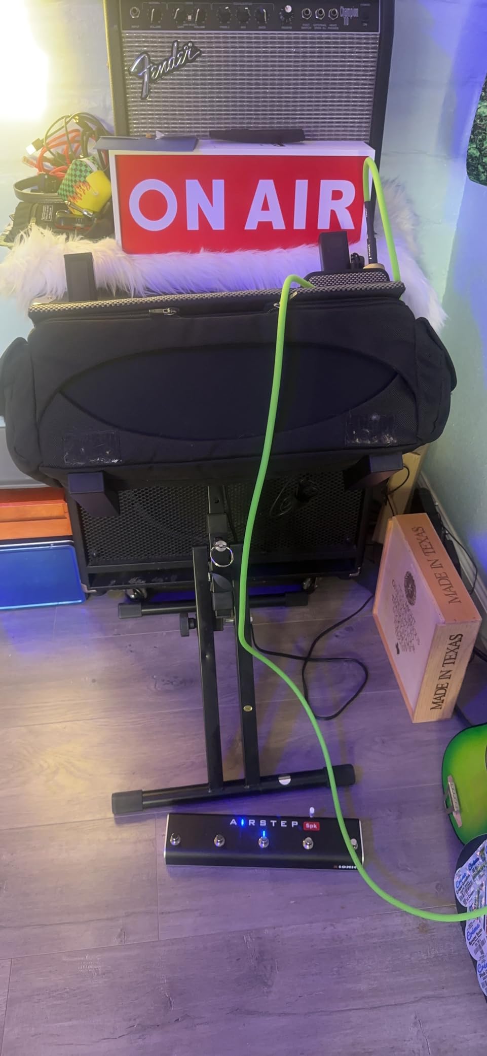 GRIFFIN Guitar Amplifier Stand (Stage-MountPRO Series) - Combo PA Speaker Karaoke Monitor Holder - Low Profile Audio Amp Tilt Back Adjustment - Speaker Cabinet Studio Equipment Platform Riser customer photo 1