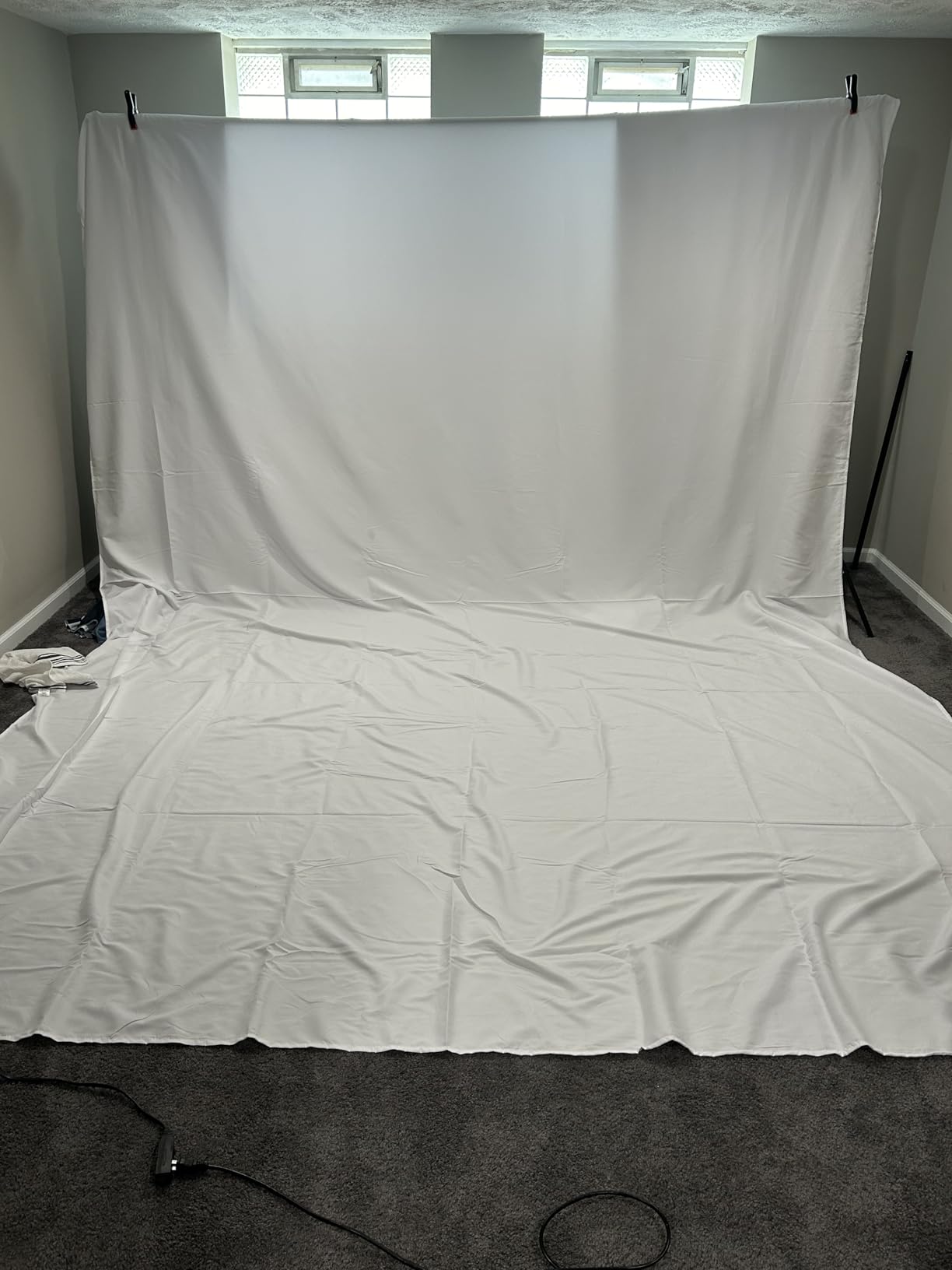 HEMMOTOP White Backdrop, 10x12 ft, Photography Background Screen | Polyester Fabric, Non Reflective, Seamless, Ideal for Photoshoot, Video Studio, Easter, Birthday, Baby Shower, Wedding Party customer photo 2