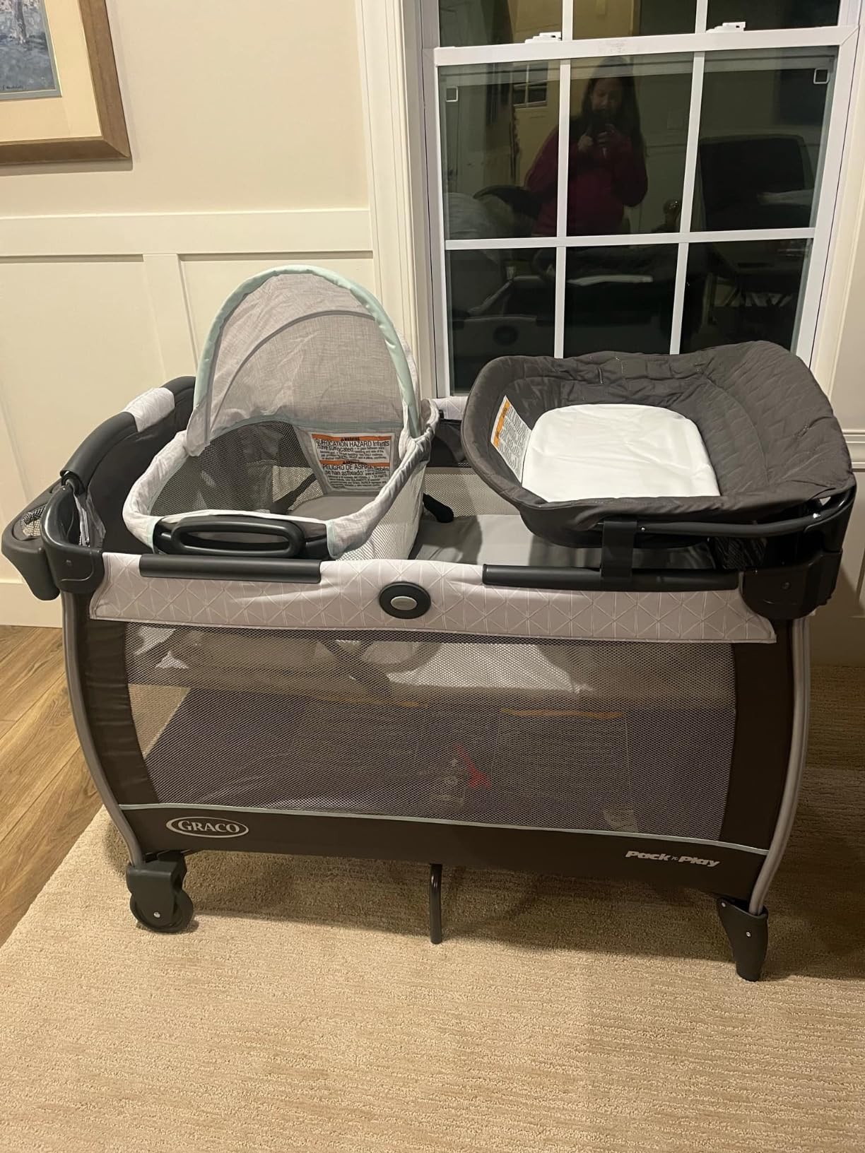 Graco Pack 'n Play Close2Baby Bassinet Playard Features Portable Bassinet Diaper Changer and More, Derby customer photo 1