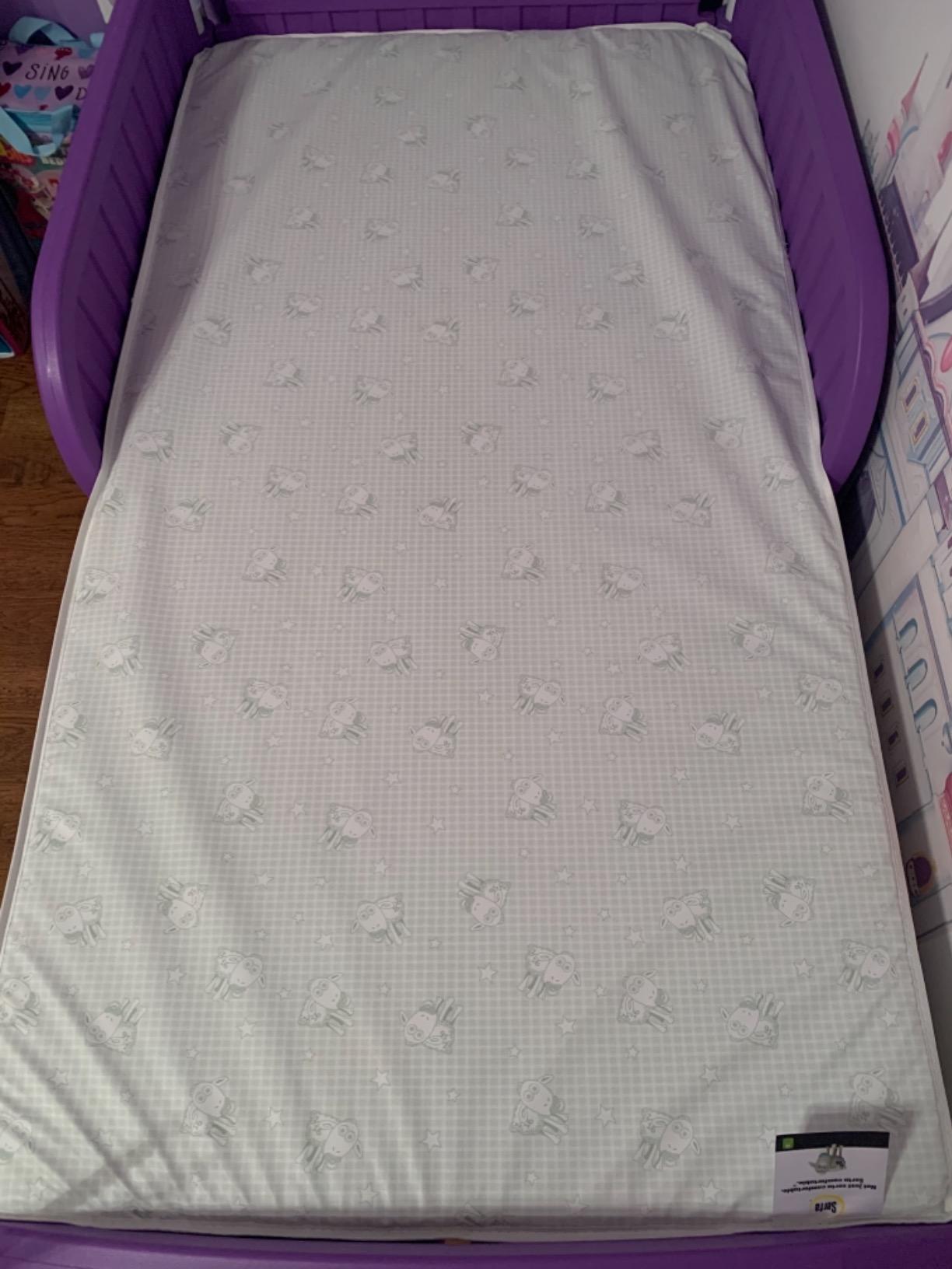 Serta Perfect Slumber Dual Sided Crib and Toddler Mattress - Waterproof - Hypoallergenic - Premium Sustainably Sourced Fiber Core -GREENGUARD Gold Certified (Non-Toxic) -7 Year Warranty - Made in USA customer photo 1