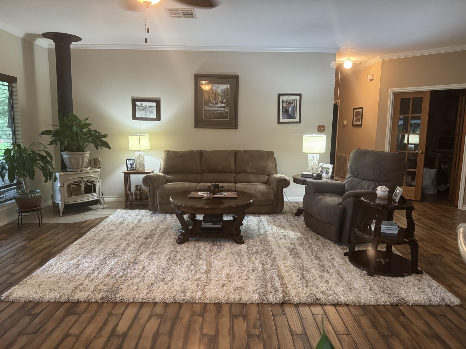 SAFAVIEH Hudson Shag Rug 8x10, Plush Modern Large Ivory & Beige SGH206B customer photo 1