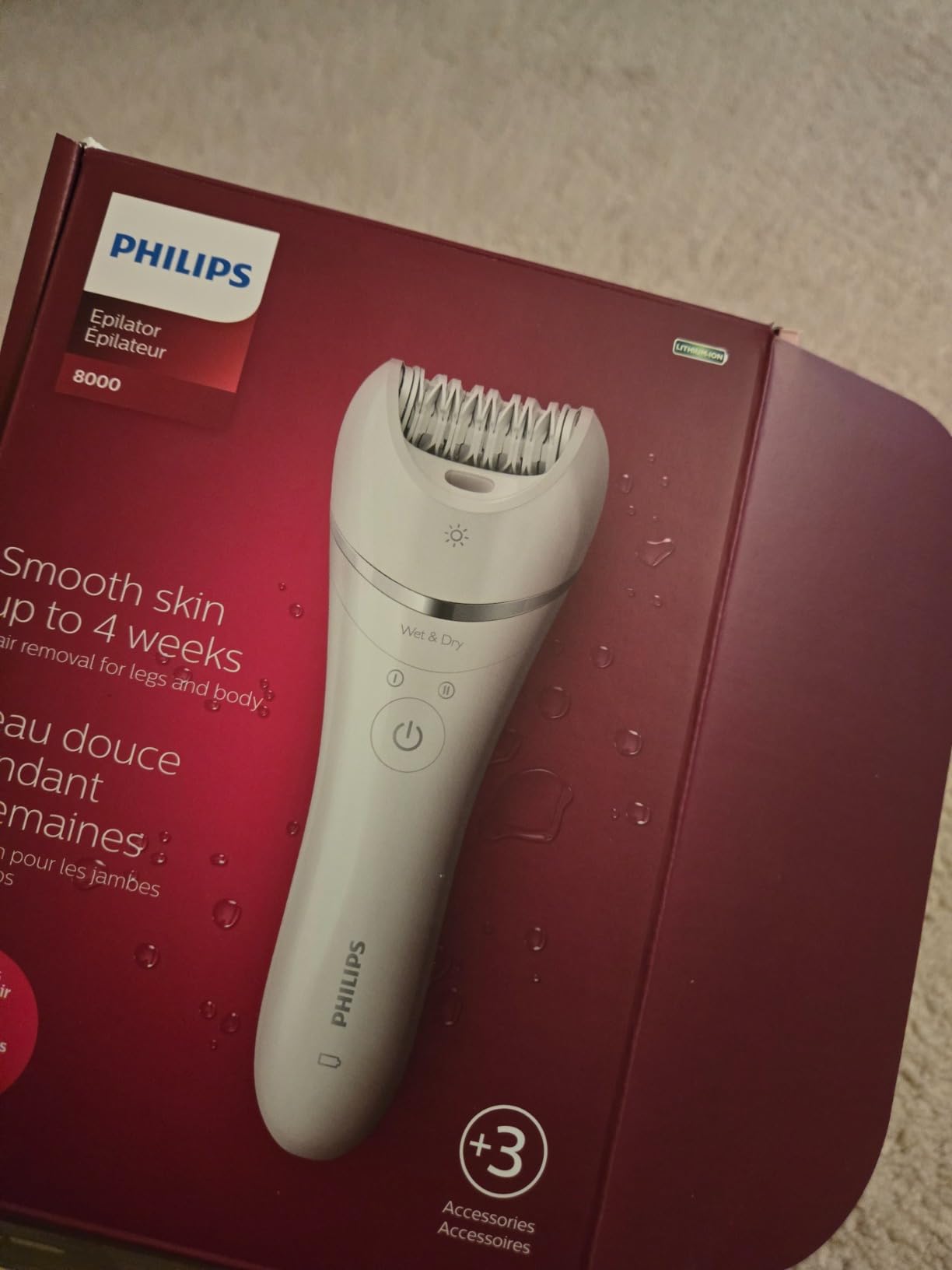 Philips Epilator Series 8000 for Women, with 3 Accessories, BRE700/04 customer photo 2