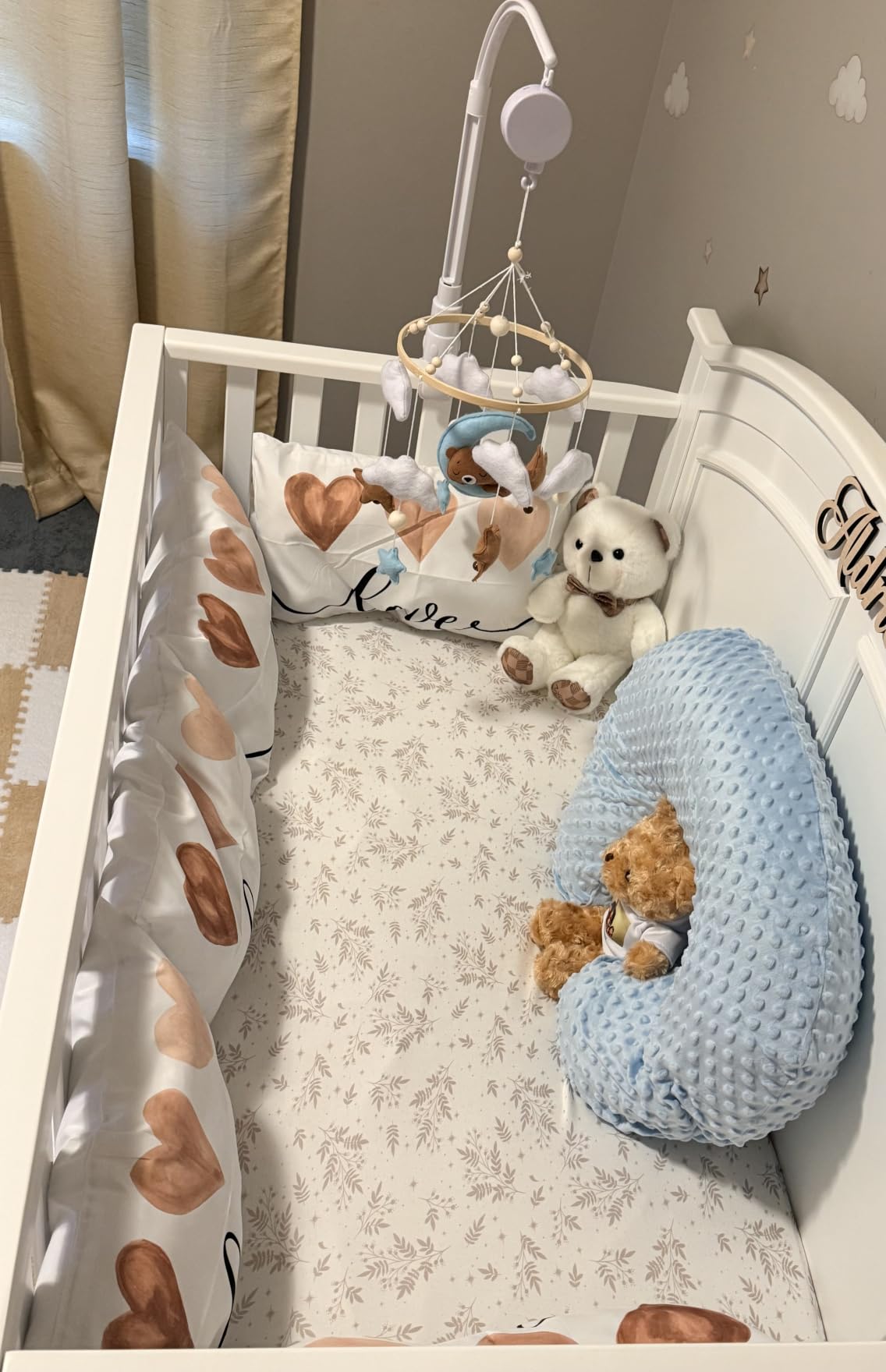 Delta Children Perry 6-in-1 Convertible Crib - Greenguard Gold Certified, Moonstruck Grey customer photo 1