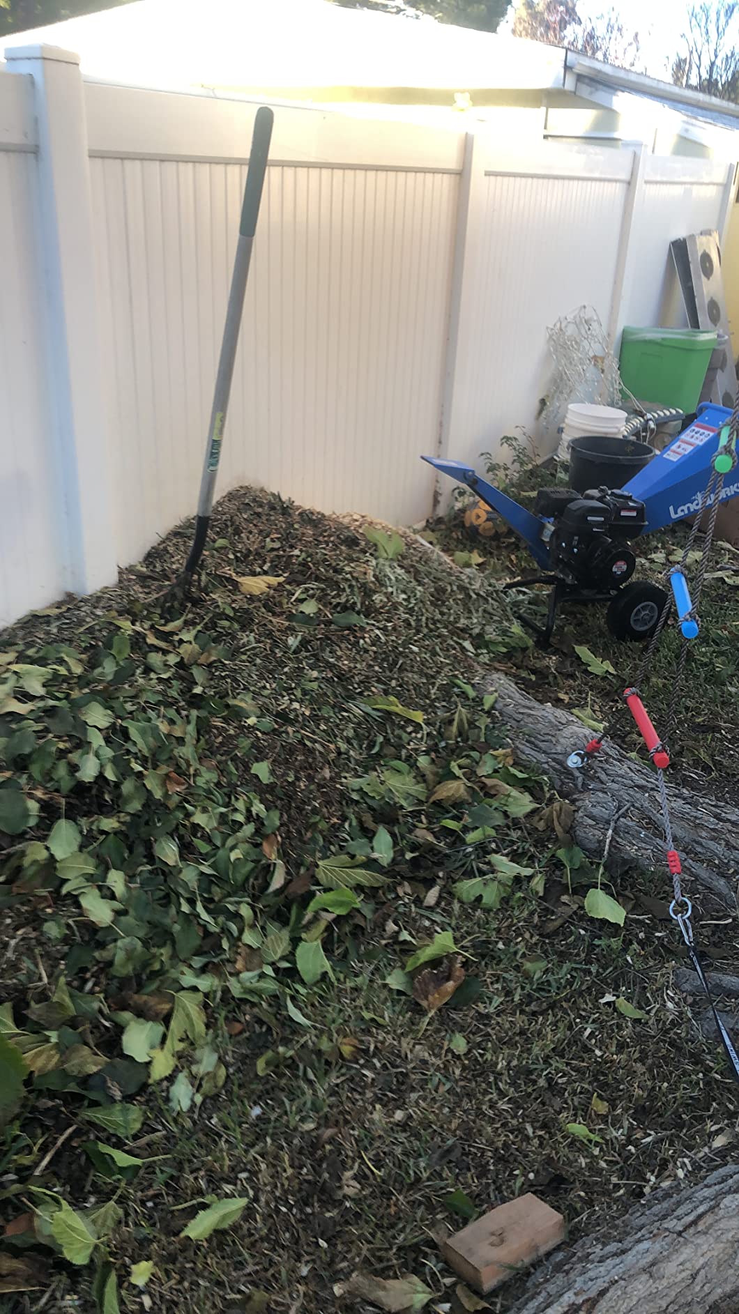 Landworks Rotor Wood Chipper Shredder Mulcher, 3 Inch Max Capacity | Heavy Duty, 7 HP Gas Powered Engine with a 15:1 reduction ratio, Processing Branches up to 3