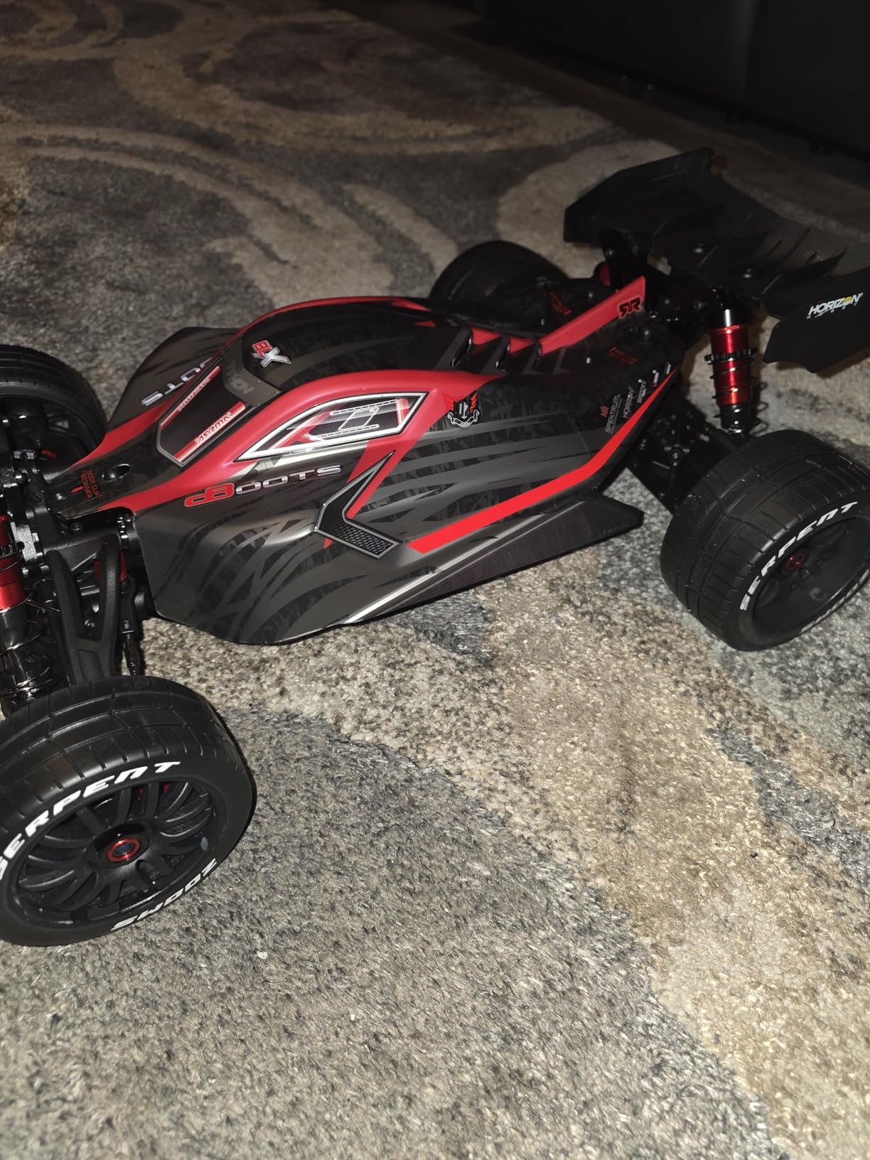 ARRMA RC Car 1/8 Typhon 6S V5 4WD BLX Buggy with Spektrum Firma RTR (Ready-to-Run), Black and Red, ARA8606V5 customer photo 2