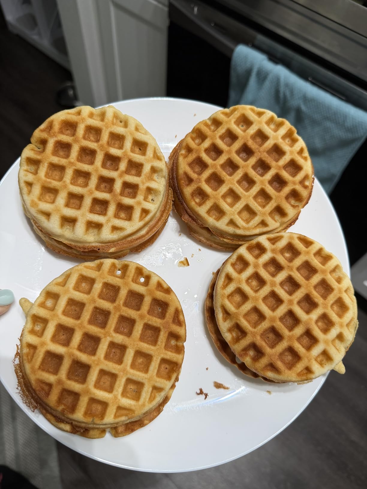 Dash Multi Mini Waffle Maker, Makes 4 Waffles at Once, Graphite | Small Waffle Iron for Families, Kids Breakfast Sandwiches, Waffle Sticks, Chaffles & Hash Browns, Nonstick customer photo 2