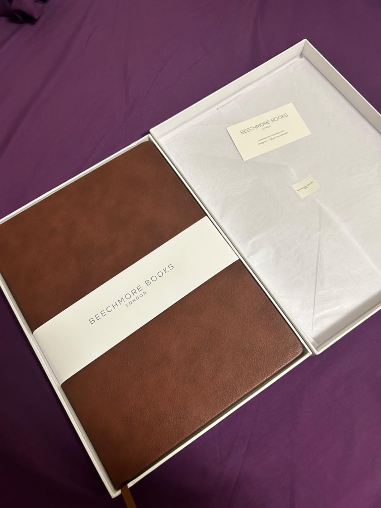 BEECHMORE BOOKS A4 Music Manuscript Paper Notebook A4 120 GSM with Gift Box | Music Book with 10 Staves per Page, Vegan Leather Hardcover, Blank Sheet Music Composition Book for Songwriters & Musicians customer photo 2