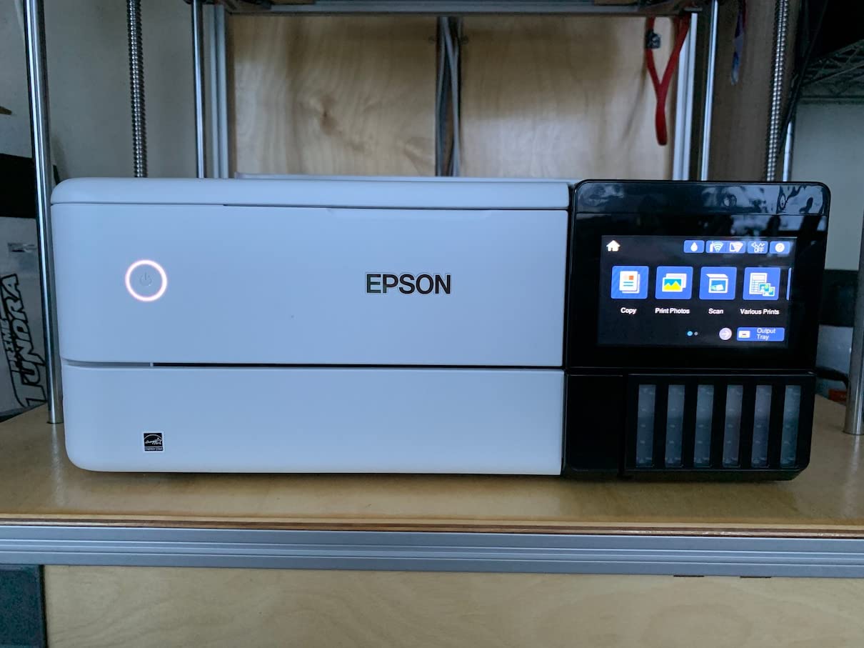 Epson EcoTank Photo ET-8500 Wireless Color All-in-One Supertank Printer with Scanner Copier, Ethernet and 4.3-inch Colorfull Touchscreen - White customer photo 2
