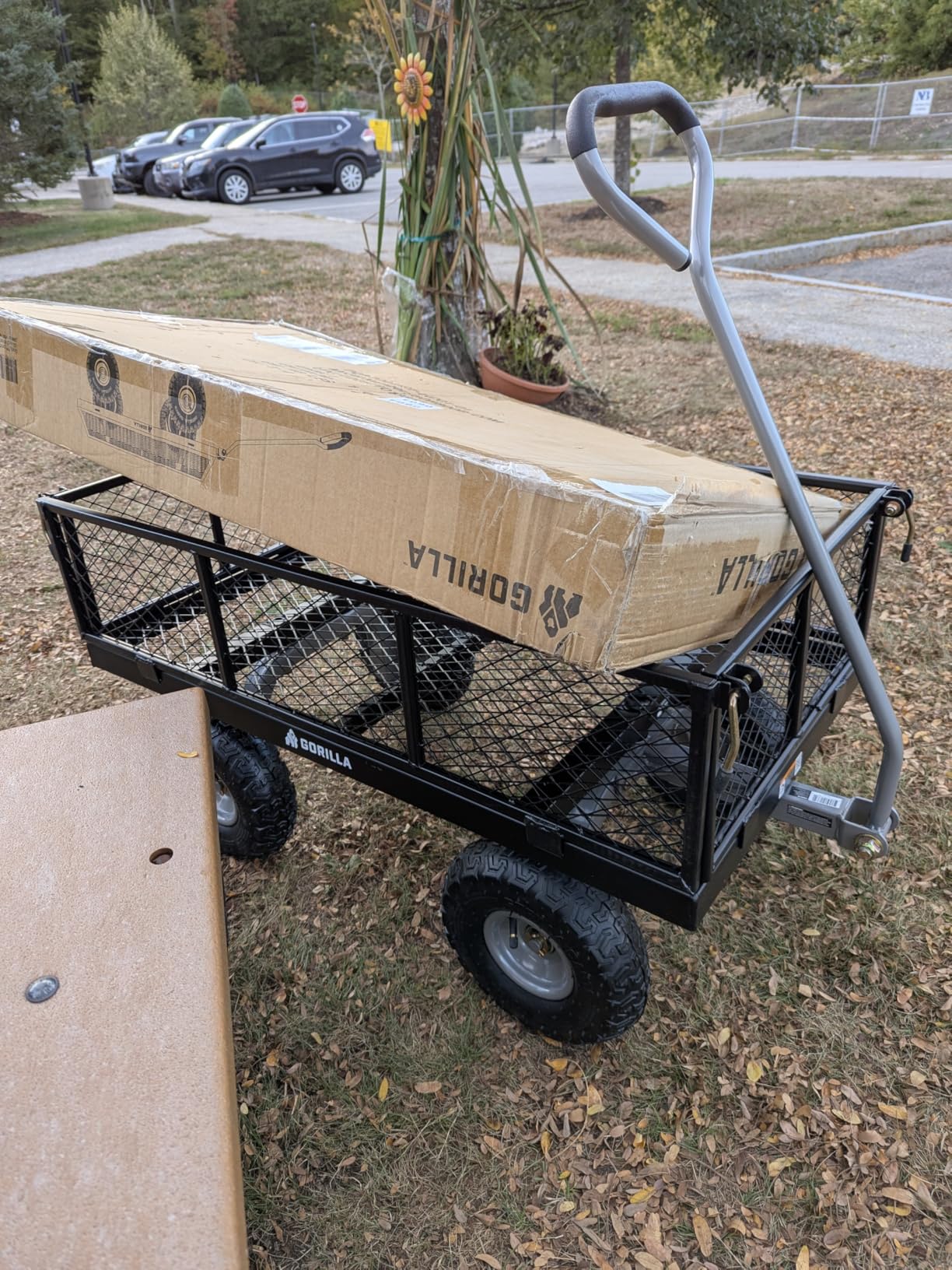 Gorilla Carts Steel Utility Cart, 800 lb Capacity, 4 Cu Ft., Black | 800-lb Capacity Steel Utility Cart for Homeowners and Contractors Hauling Firewood, Bricks and Yard Debris Daily customer photo 2