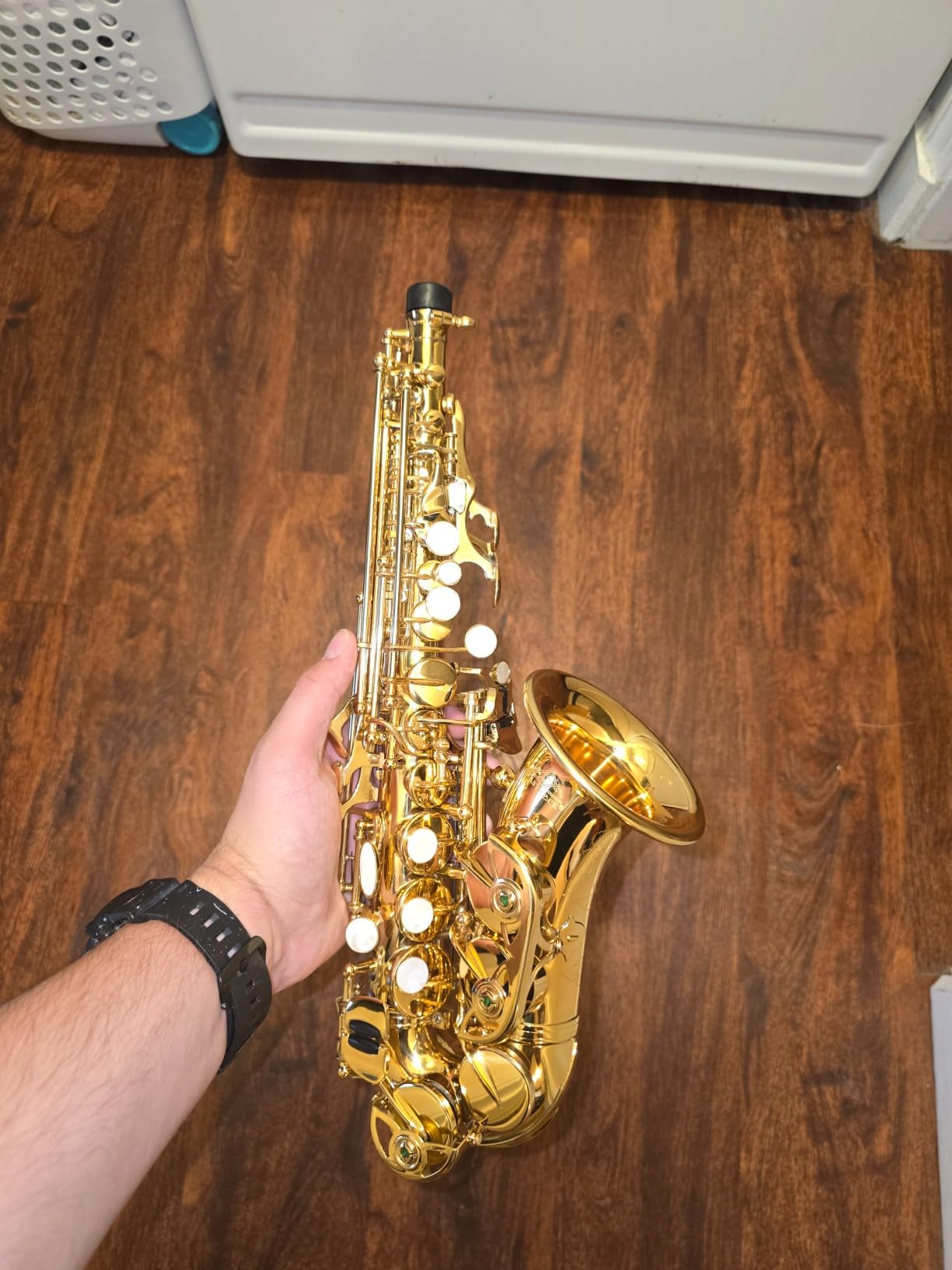 EASTROCK Bb Curved Soprano Saxophone Golden for Beginners Students customer photo 2
