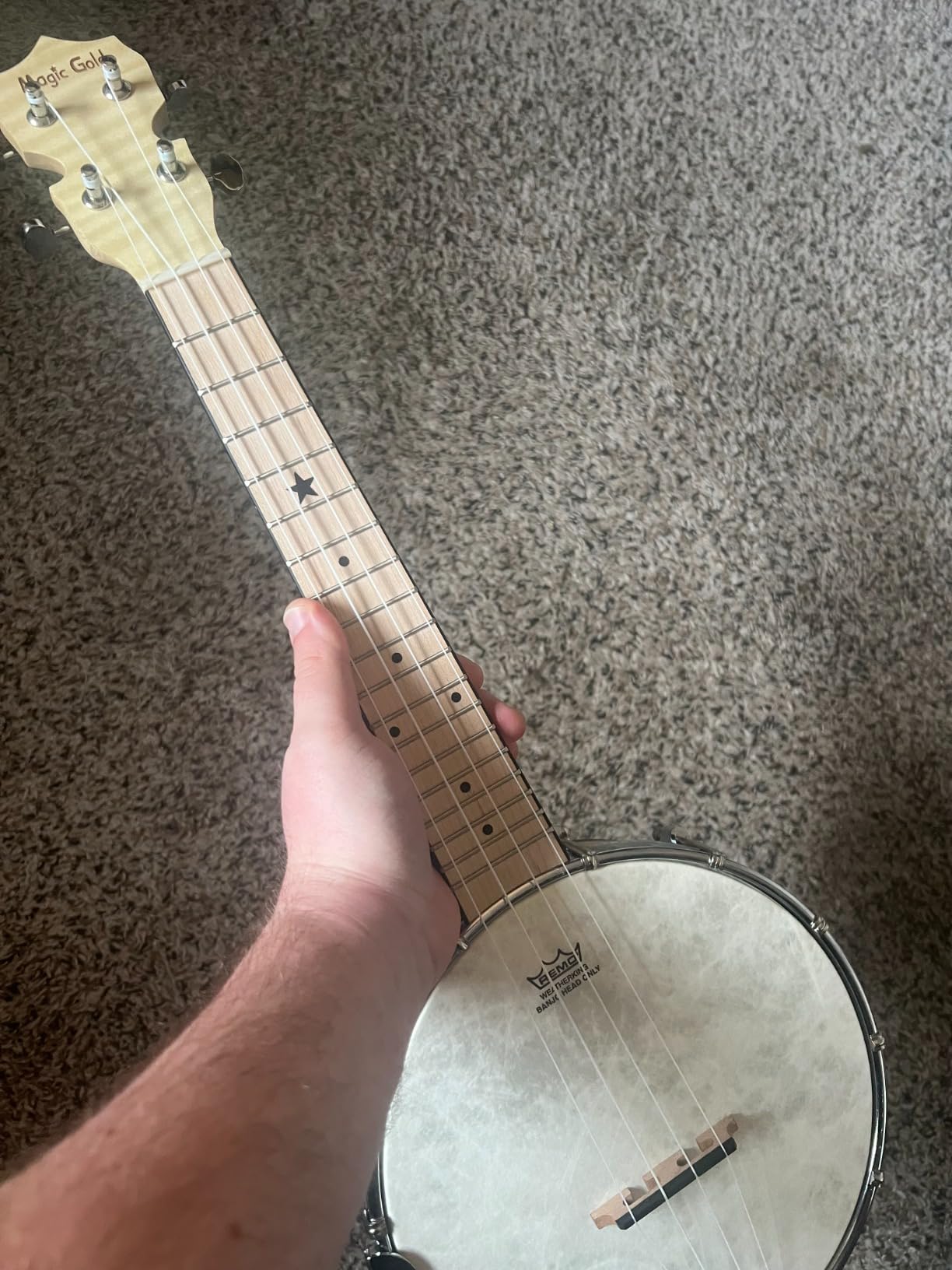 Kmise Tenor Banjolele 4 String Banjo Ukulele 26 inch with Bag Tuner Strap Pickup customer photo 1