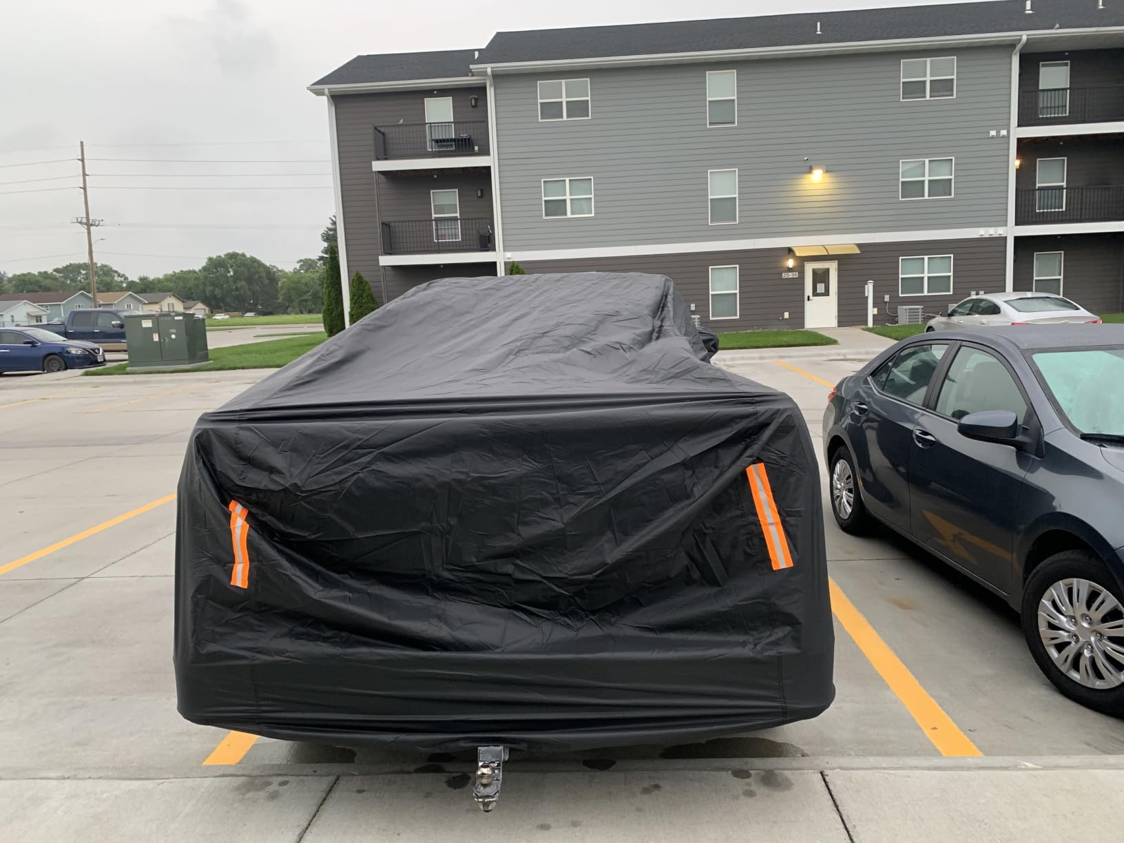 NEVERLAND Car Cover Waterproof All Weather for Sedan 183''L x 70''W x 59''H | Outdoor Heavy Duty Full Car Cover Protection Snow Anti-UV Windproof Fit for Automobiles BMW/Mercedes-Benz/Honda customer photo 2