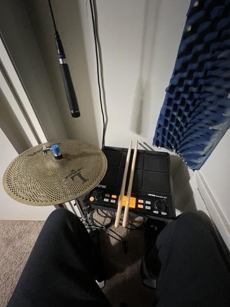 PD705 Percussion Sample Multipad, Electric Drum Pad for Drummers | 9 Velocity Sensitive Pads, 592 Sounds, Built-in Effecter, Looper, USB/MIDI In Out/AUX, 8 External Trigger Inputs customer photo 1