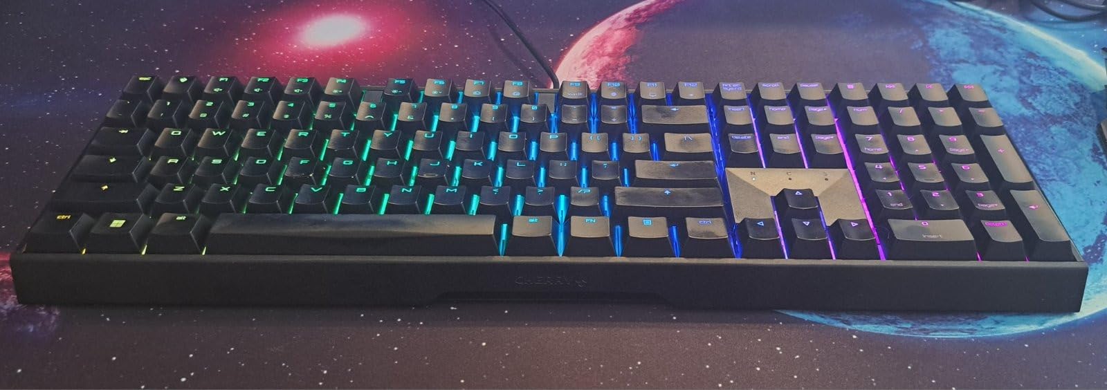 Cherry MX 3.0S Wired Mechanical Gaming Keyboard MX2A Silent RED Switches | Robust Aluminum Housing, RGB-Lighting, Full Key Rollover, Anti Ghosting, Black customer photo 1