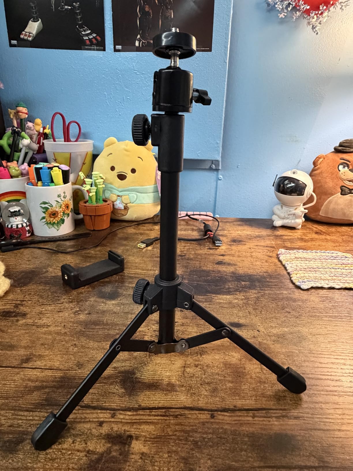 Webcam Tripod Stand Extendable Desktops Tripod for Camera/Phone/Webcam, Desk Tripods Webcam Mount Holder Compatible with Logitech Webcams C925e C922x C922 C930e C930 C920 C615 /iPhone/Ring Light customer photo 2