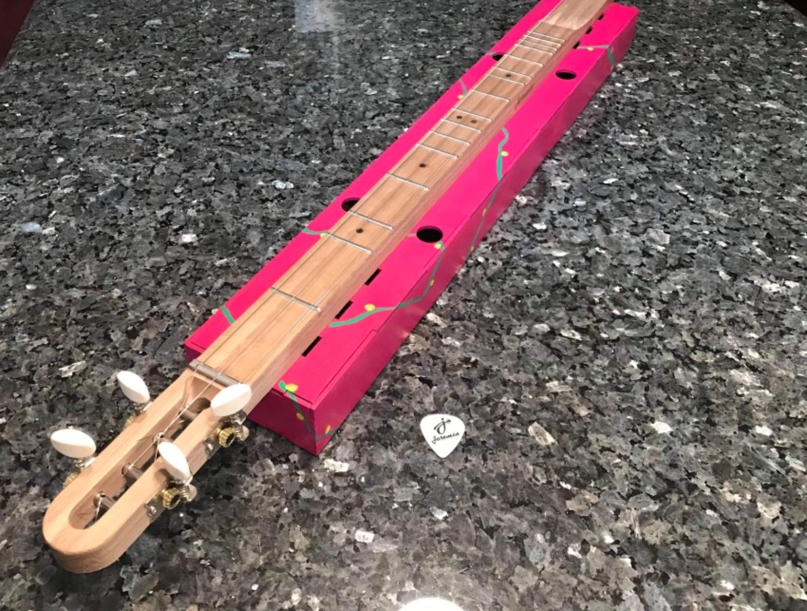 Mountain Dulcimer KIT Build-it-Yourself All WOOD 4-String Dulcimer with CHERRY neck. FUN and EASY to Build and PLAY! Great for Travel, GIFT - DIY Kit - Made in USA customer photo 1