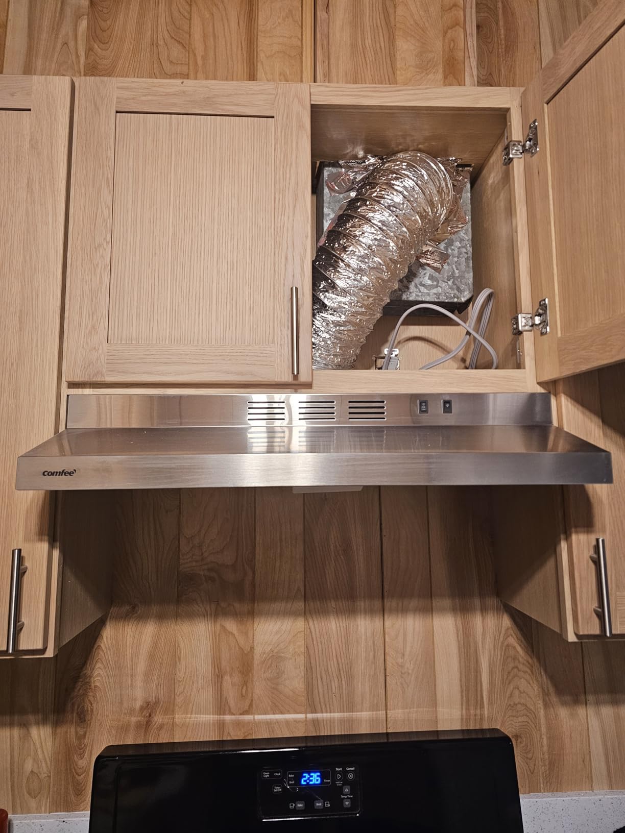 COMFEE' Range Hood 30 Inch Under Cabinet 200 CFM Ducted/Ductless | Durable Stainless Steel Slim Design with 2-Speed Exhaust Fan, 2 Washable Reusable filters, for Condos and Apartments customer photo 2
