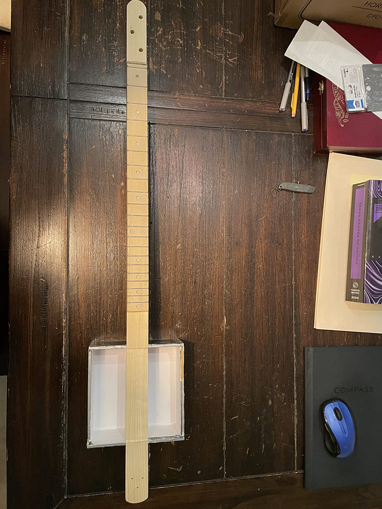 Complete DIY 3-String Fretted Cigar Box Guitar Kit with Neck - includes Acoustic/Electric Pickup customer photo 1